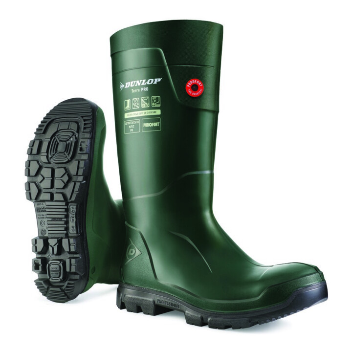 Dunlop Stiefel Sicherheitsstiefel S5 Grün Durchtrittschutz Größe 42 Polyurethan B-Ware - 8713197056591