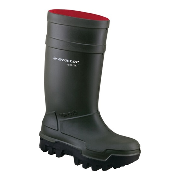 Dunlop Sicherheitsstiefel Arbeitsschuhe En20345 S5 Ci Src Thermo Purofort Grün B-Ware - 8713197038559