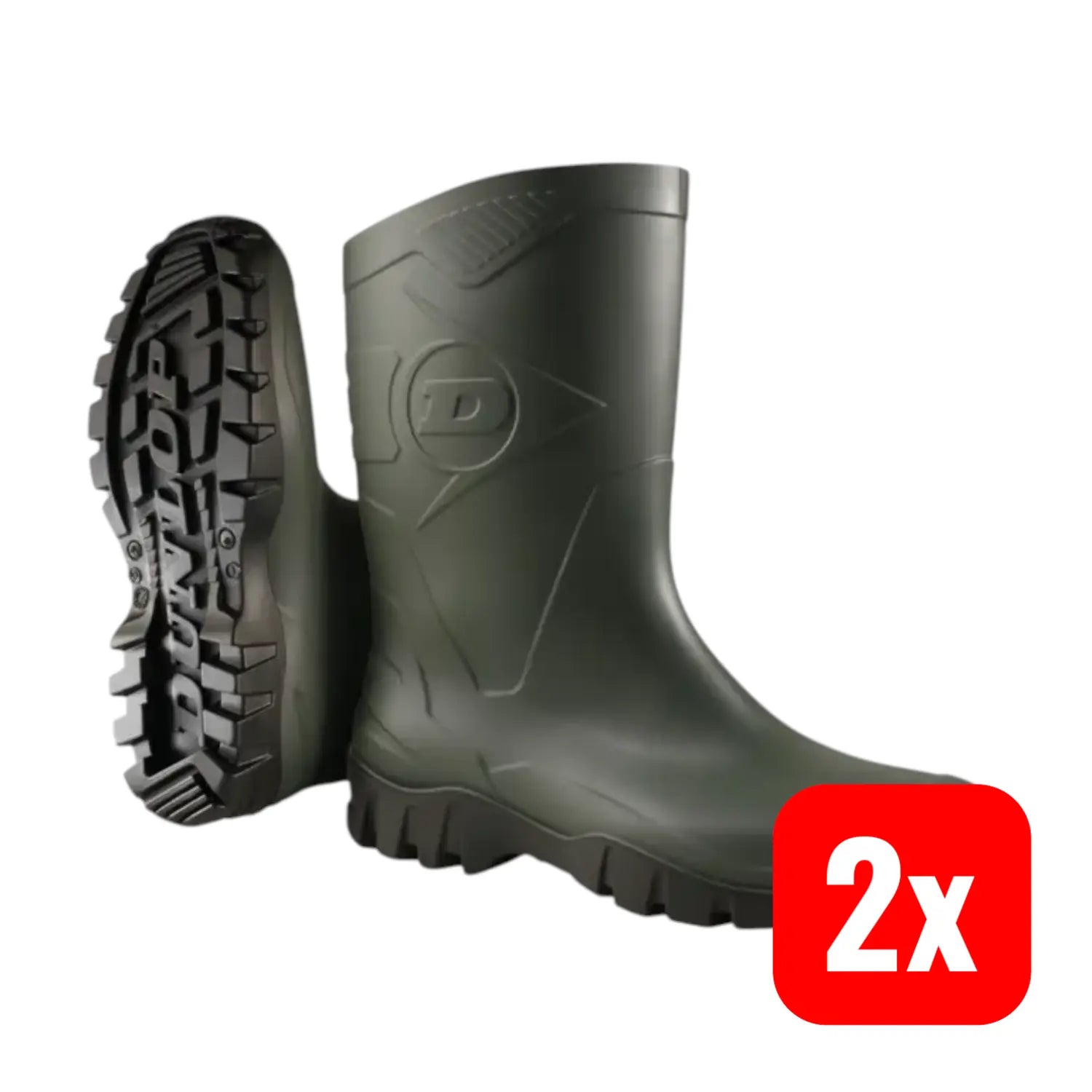 B-Ware Dunlop Stiefel Gummistiefel Kurzstiefel Dee Grün Wasserdicht Größe 38 Pvc 2 Paar - 8713197350132