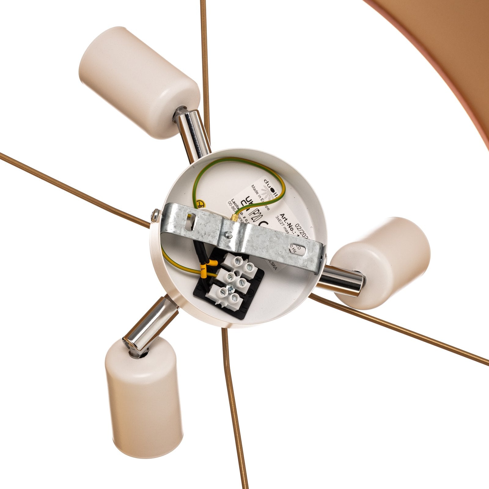 Duolla Deckenlampe Leuchte Lampe Golden Roller Ø 60cm hellrosa gold 3x E27 LED - 5903689183529
