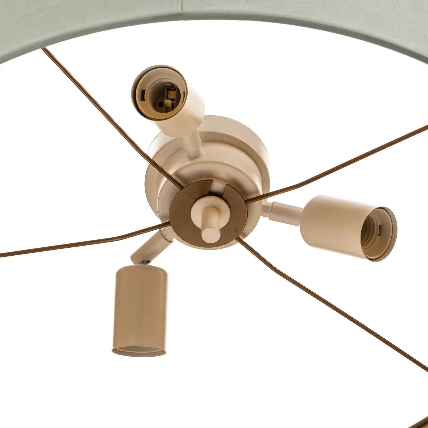 B-Ware Duolla Deckenleuchte Deckenlampe Golden Roller Lampe E27 Mintgrün Gold Samt 60cm - 5903689183673