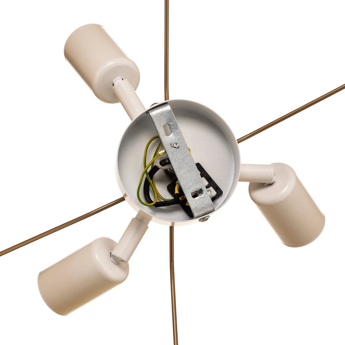 Duolla Deckenleuchte Deckenlampe Golden Roller Lampe E27 mintgrün gold Samt 60cm - 5903689183673