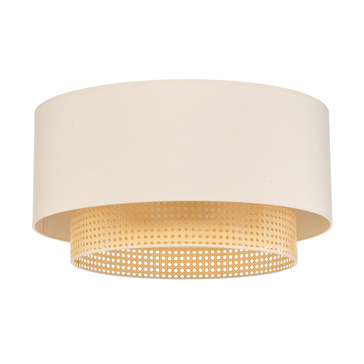 Duolla Deckenleuchte Hängelampe Boho Rattanlampe creme weiß 60 cm Baumwolle - 5903689189736