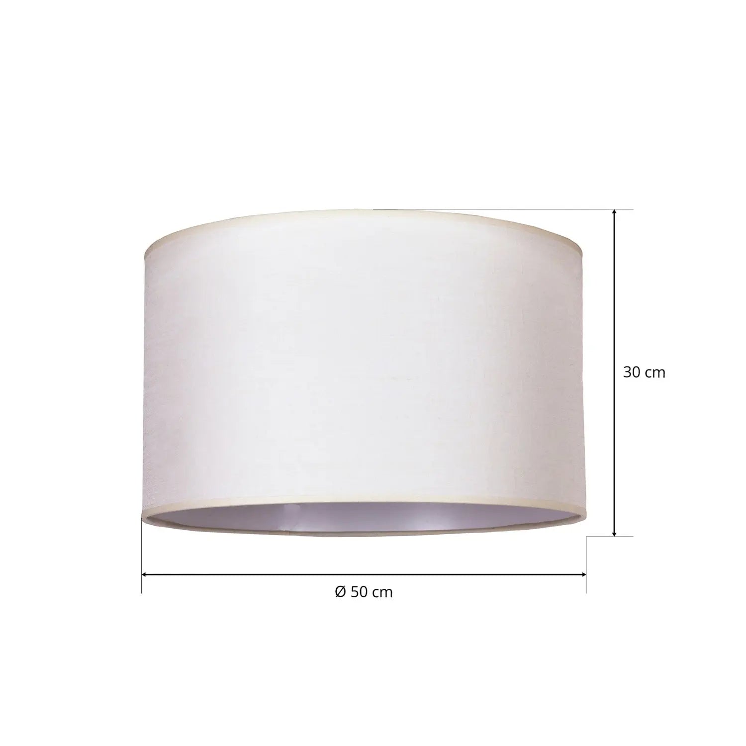 B-Ware Lampenschirm Roller Lampenschirm Abdeckung Ecru Baumwolle ø50cm Höhe 30cm - 5903689188357