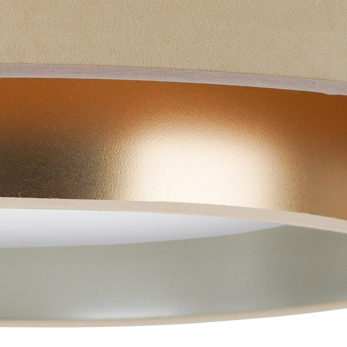 Duolla Deckenleuchte Lampe LED Luneta Fernbedienung Samt beige gold dimmbar - 5905317606370