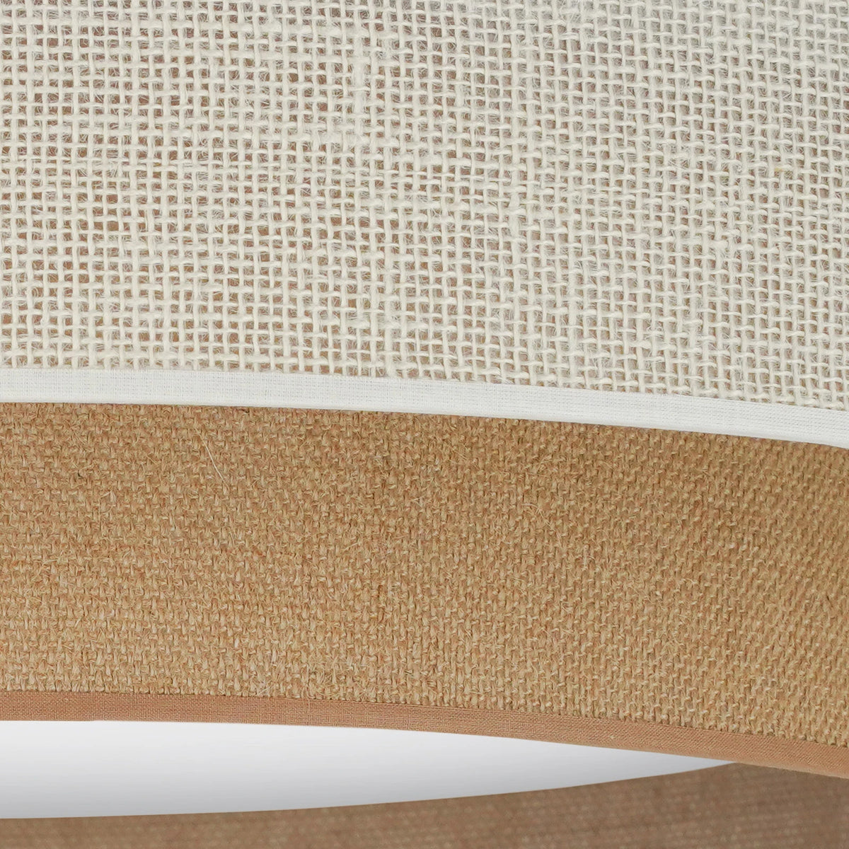 DUOLLA Deckenleuchte Lampe LED Fernbedienung Textil weiß braun dimmbar Jute 60 c - 5905317606349