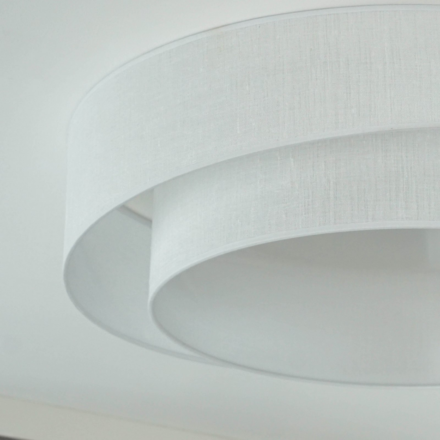 Duolla Led Deckenleuchte Lampe Leuchte Fernbedienung Weiß 60cm Dimmbar Textil    B-Ware
