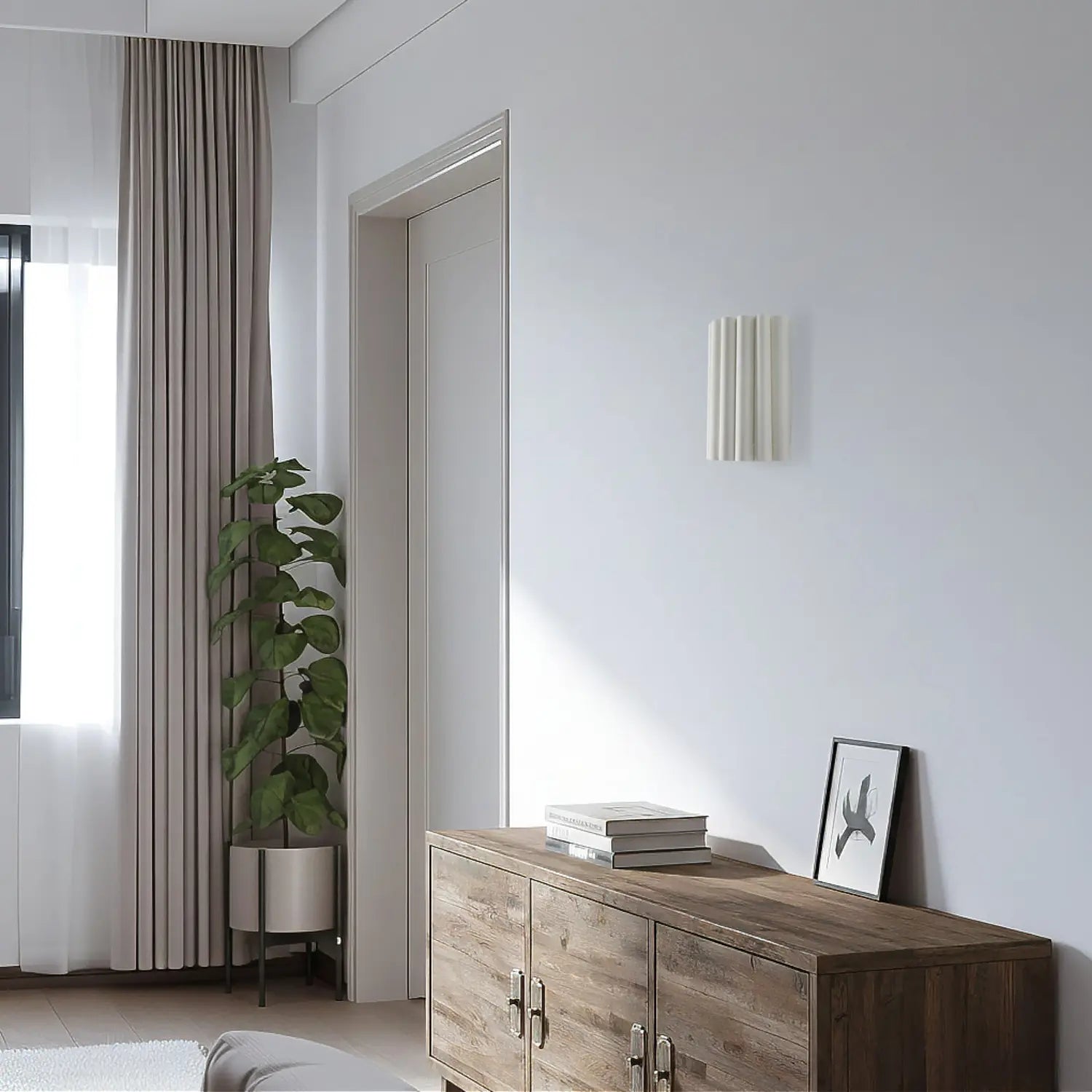 B-Ware Duolla Wandleuchte Wandlampe Aria Microfaser Creme E27 Led Lampenschirm - 5902249070804