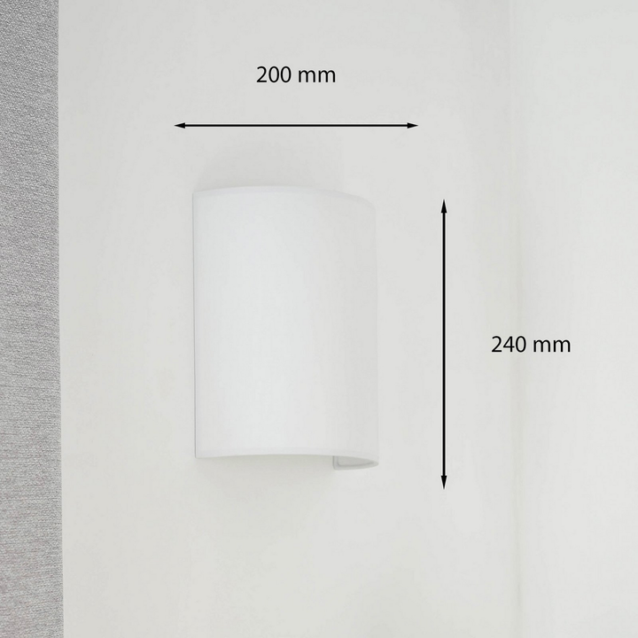 Duolla Wandleuchte Lampe Celine Wandlampe Wandlicht Leuchte Licht Stoff Weiß E27 B-Ware - 5905317606868