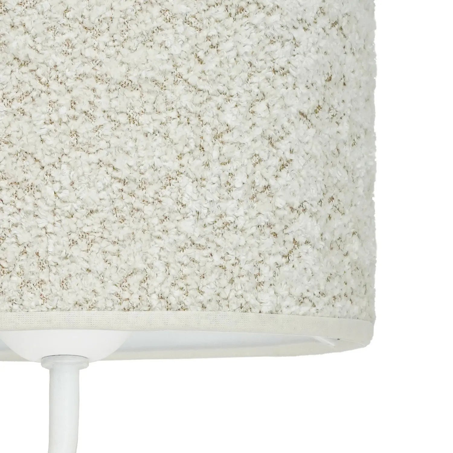 B-Ware Duolla Wandleuchte Wandlampe Roller Bouclé Leselicht Textil Metall Weiß Creme - 5905317606646