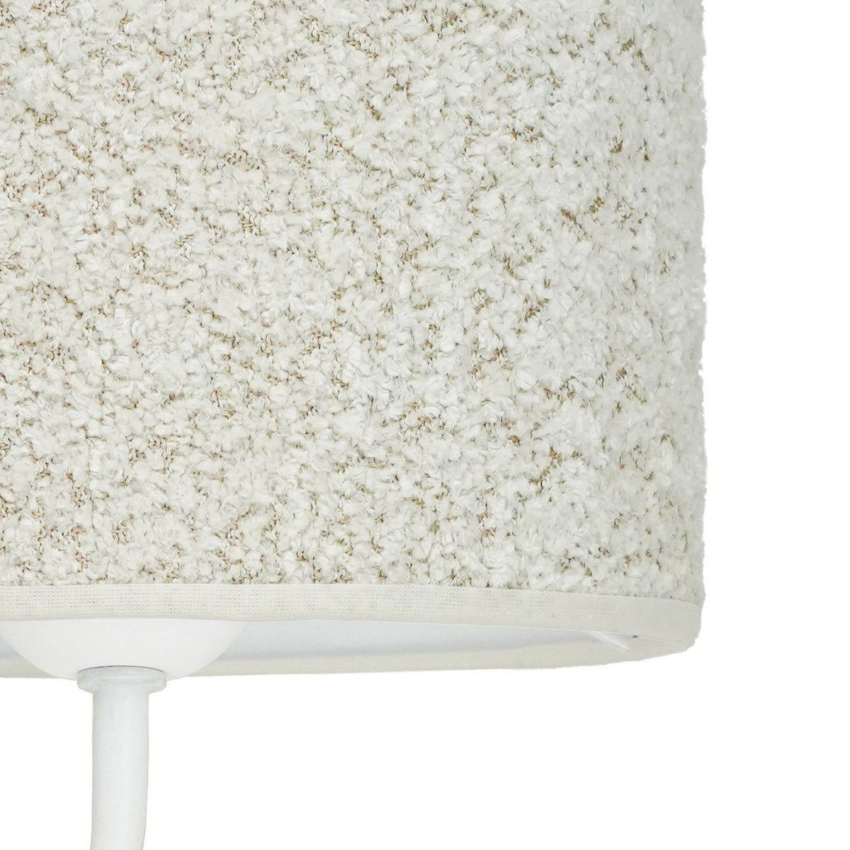 Duolla Wandleuchte Wandlampe Roller Bouclé Leselicht Textil Metall weiß creme - 5905317606646