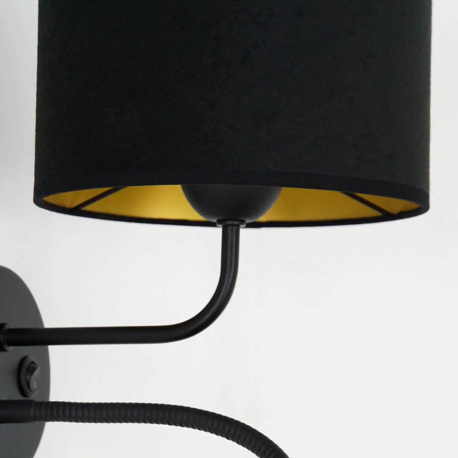 B-Ware Duolla Wandleuchte Leuchte Lampe Schwarz Samt Leselicht Metall E27 G9 2flg - 5905317606776