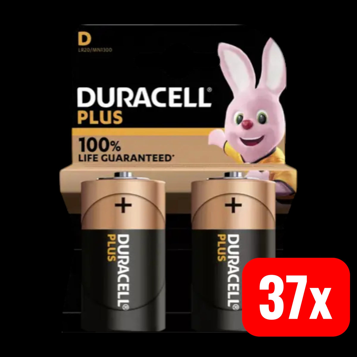 Duracell Batterie Batterie D Zelle Alkali Mangan Plus-D K2 Mono 1,5 V 37 SETS - 5000394141988