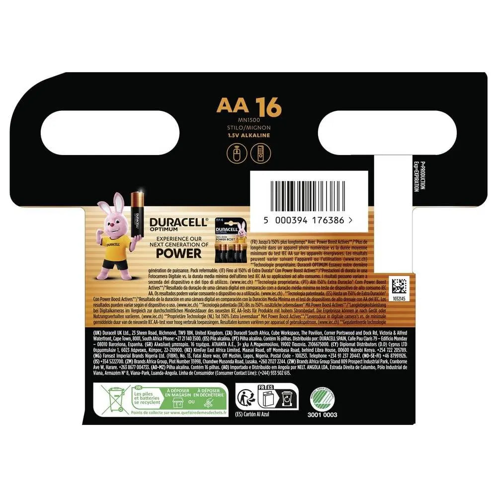 B-Ware Duracell Batterie Mignon Aa Lr6 Plus Power Boost Mn1500 1,5 V 16er Pack 3 Sets - 5000394176386