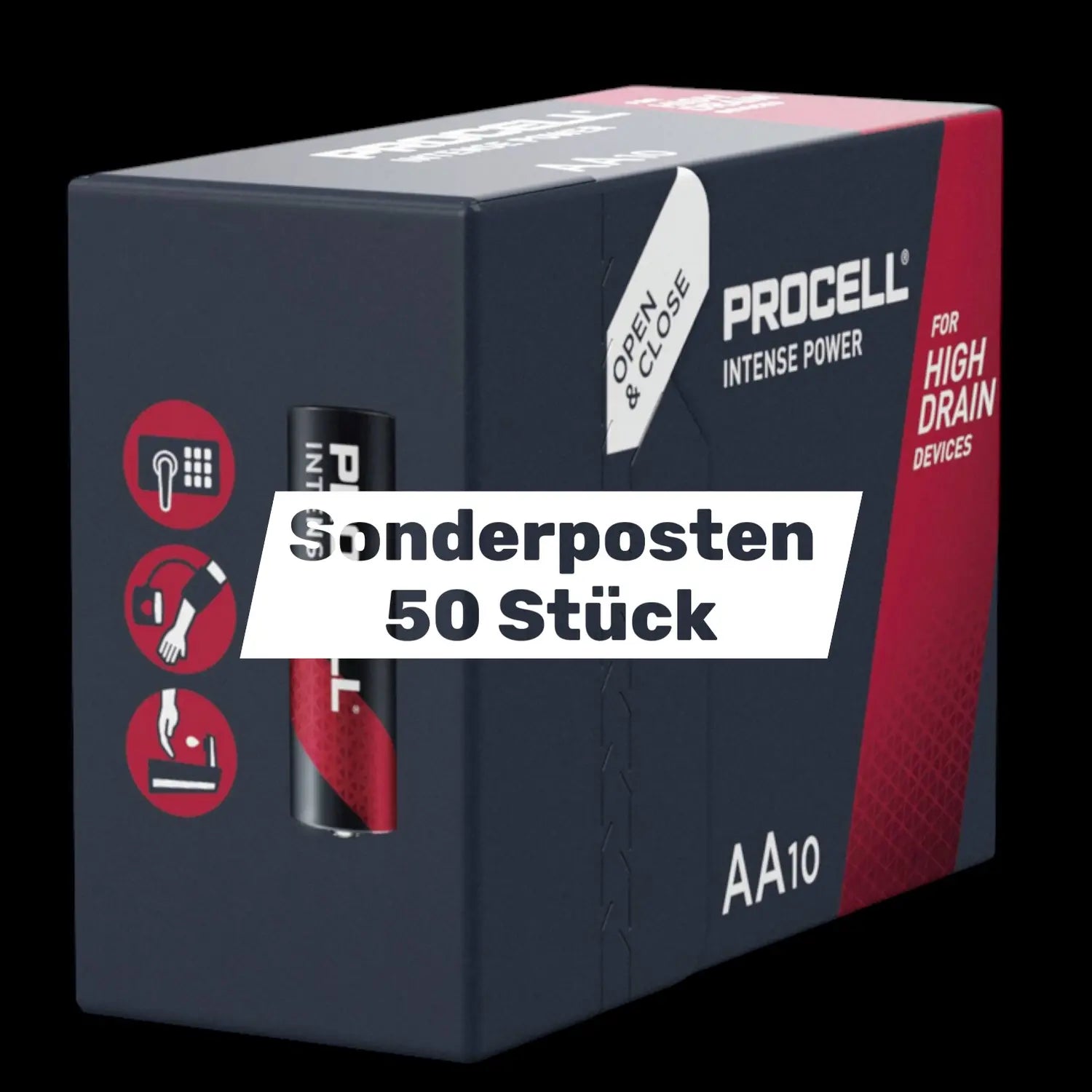B-Ware Duracell Procell Intense Batterie Zelle Aa Mn1500 Industrie Langzeit 50 Stück - 5000394136830
