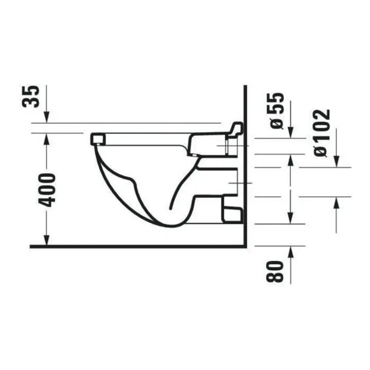 B-Ware Duravit Wand Wc Tiefspüler Toilette Starck 3 36,5x54cm 4,5 L Weiß Uwl Klasse 1 - 4021534223037
