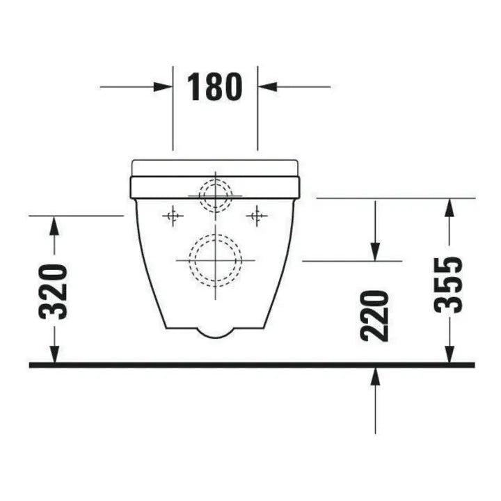 B-Ware Duravit Wand Wc Tiefspüler Toilette Starck 3 36,5x54cm 4,5 L Weiß Uwl Klasse 1 - 4021534223037