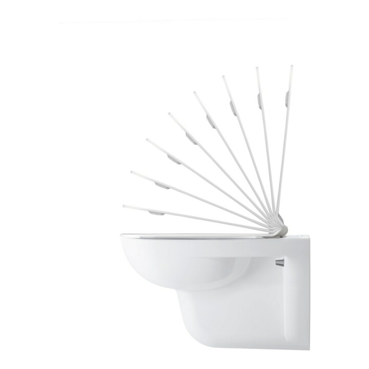 B-Ware Duravit Wc Sitz Toilettendeckel Wand Wc Compact Duroplast Edelstahl Weiß - 4021534966279