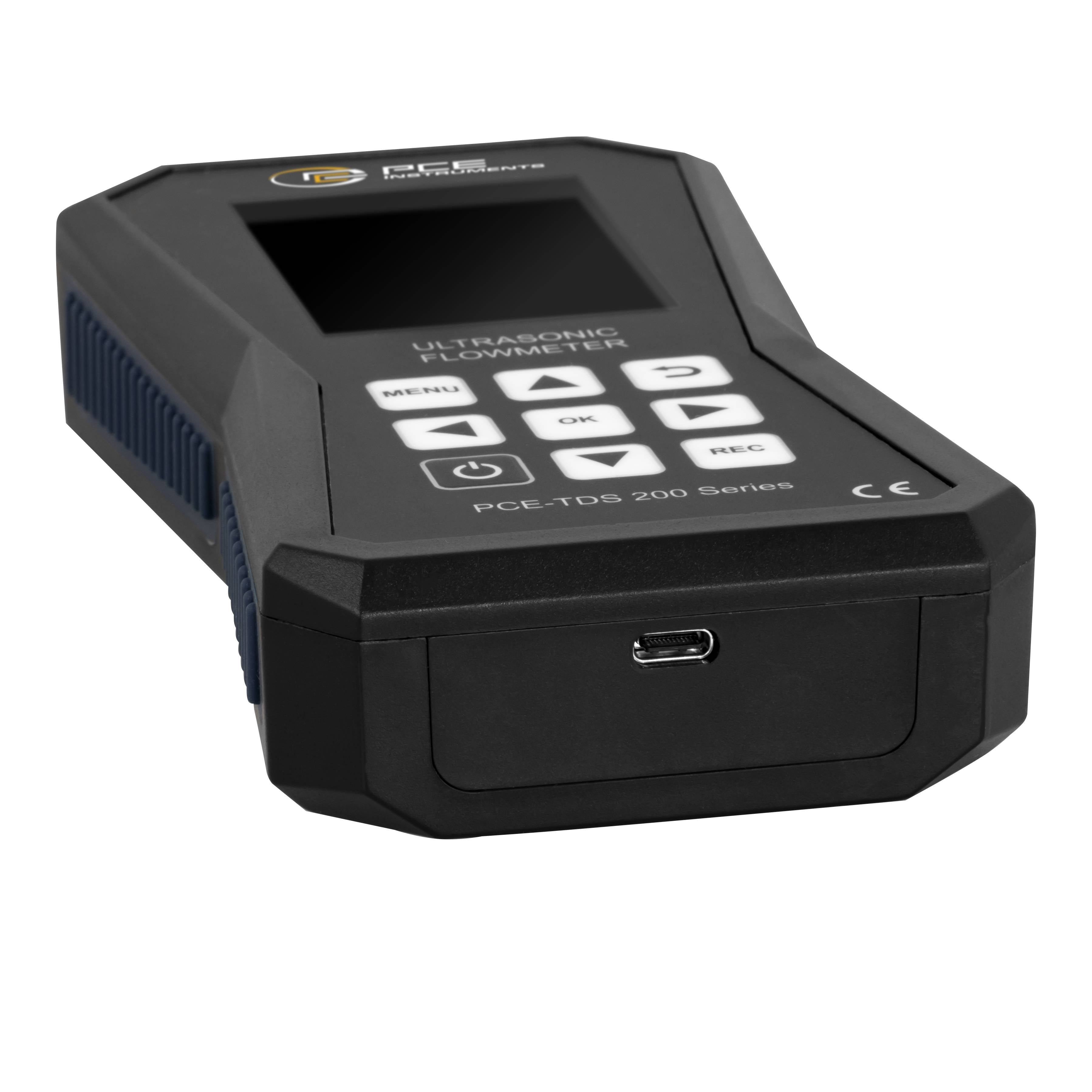 Ultraschall Durchflussmesser PCE-TDS 200 S bis 32 m/s mit 32 GB Speicher - 4250348731319