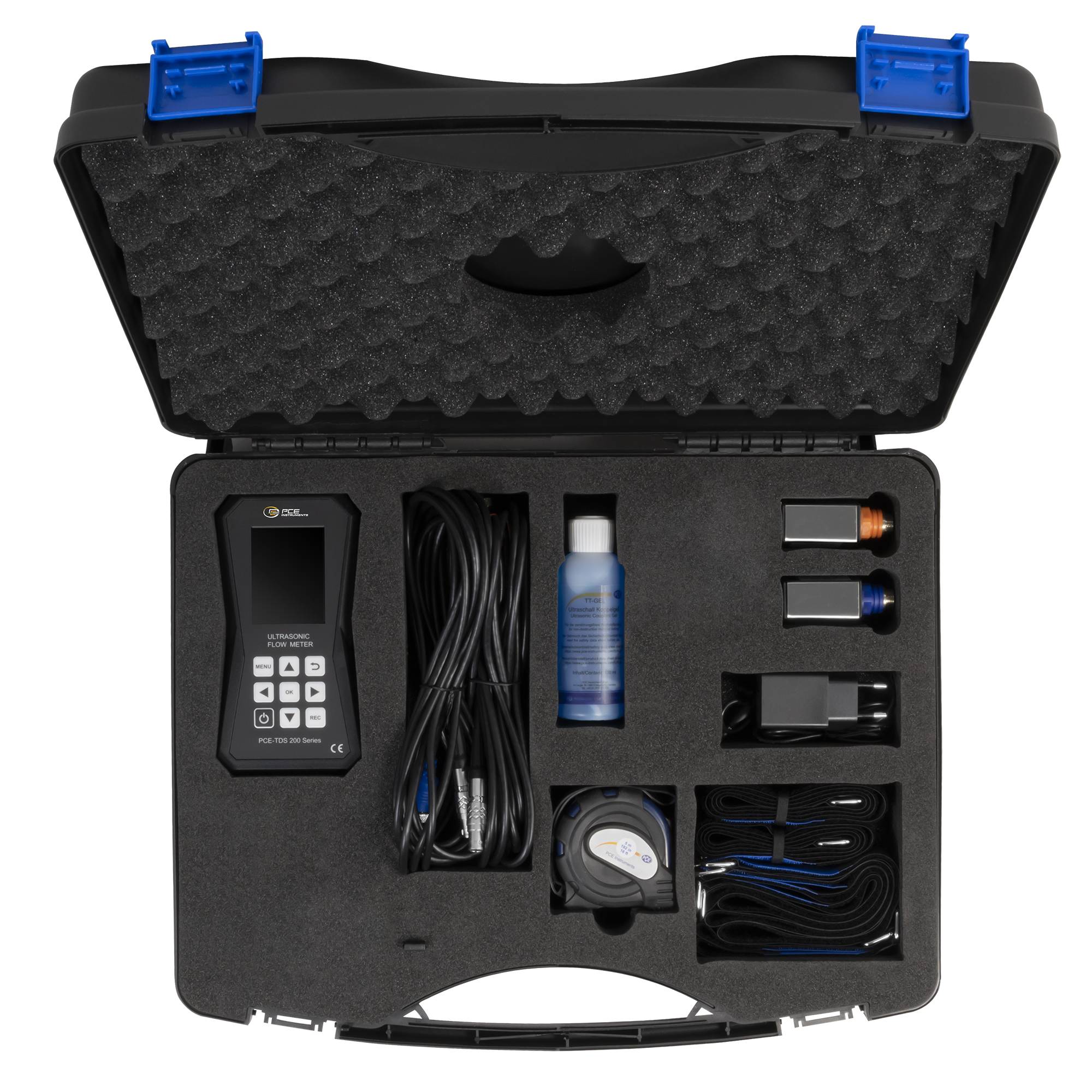 Ultraschall Durchflussmesser PCE-TDS 200 S bis 32 m/s mit 32 GB Speicher - 4250348731319