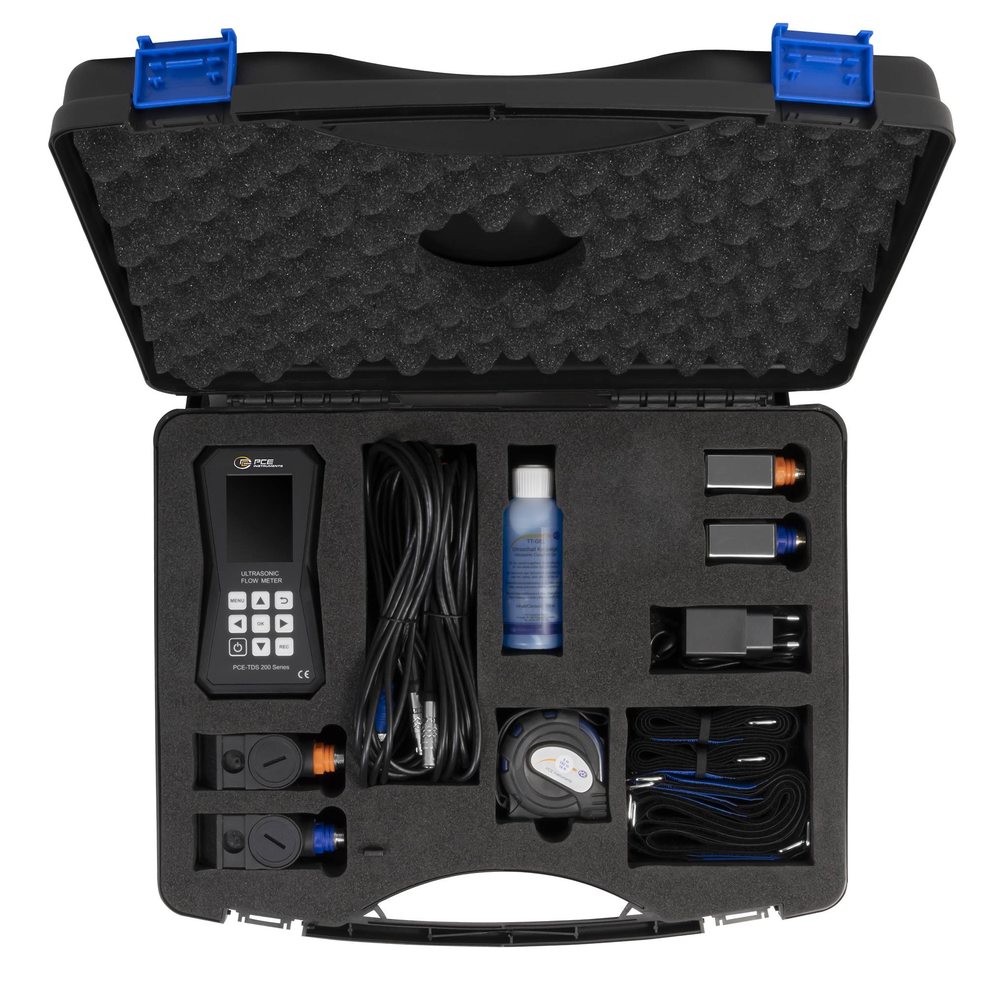 PCE Instruments Ultraschall-Durchflussmessgerät mit Durchflusssensoren Sensoren - 4250348731517