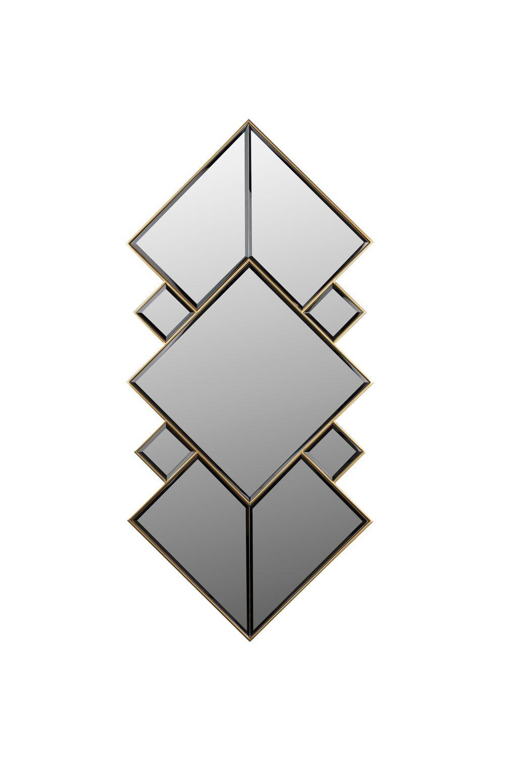 Dutchbone Miyu Spiegel Wandspiegel Glas Goldrahmen Vintage Design 107x51cm - 8718548083905