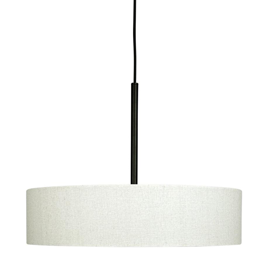 Dyberg Larsen Pendelleuchte Hängelampe Calix Stoffschirm Natur Schwarz 3-flg 757 - 5704709091400