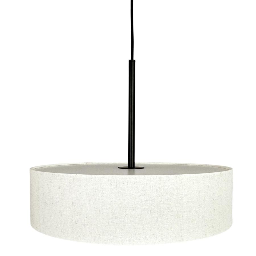 Dyberg Larsen Pendelleuchte Hängelampe Calix Stoffschirm Natur Schwarz 3-flg 757 - 5704709091400