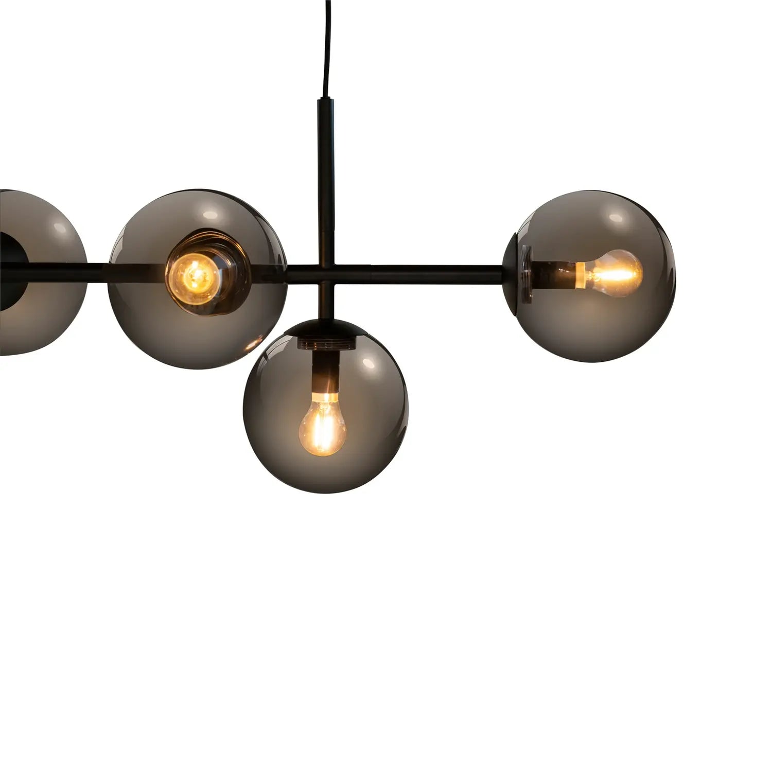 B-Ware Dyberg Larsen Hängeleuchte Pendelleuchte Como Schwarz Rauchgrau Metall Glas - 5704709081401