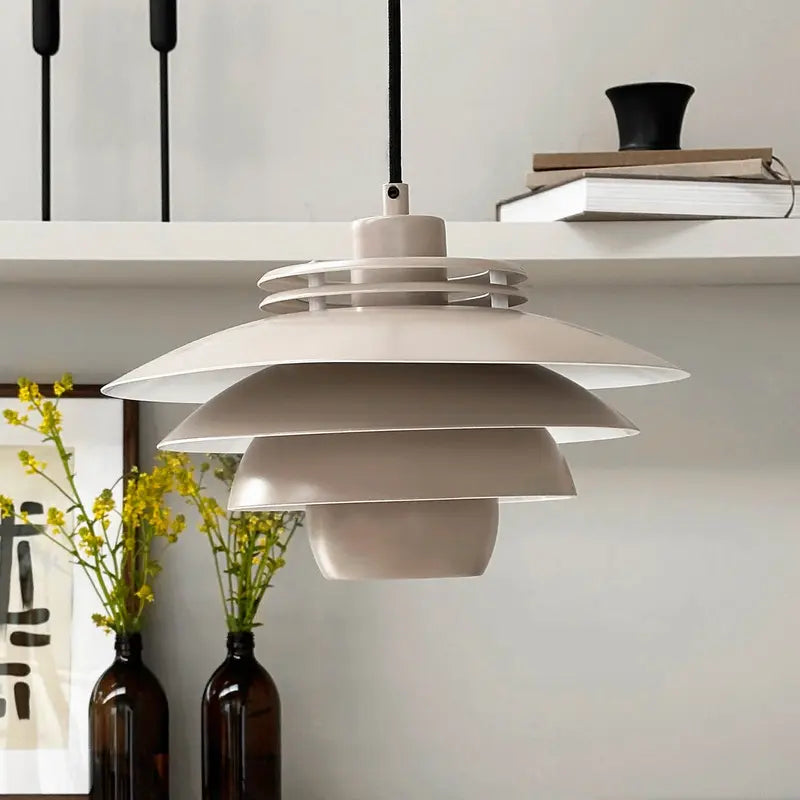 Dyberg Larsen Hängelampe Pendelleuchte Ejka Mini Deckenlampe Ø30cm Metall beige - 5704709094111
