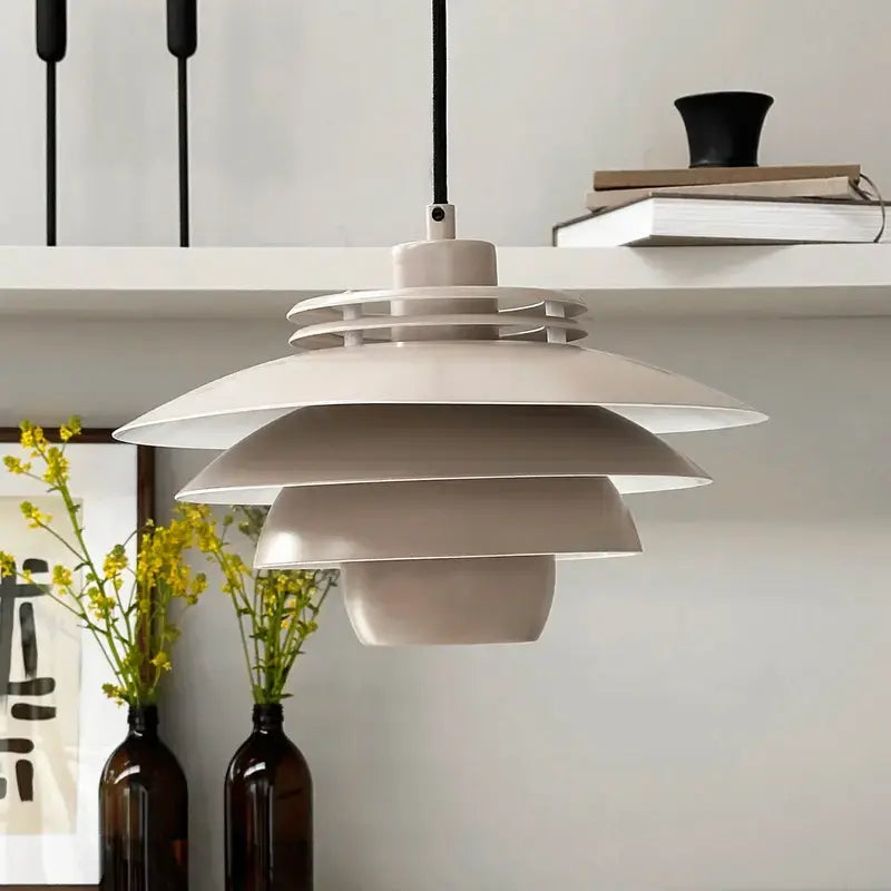 B-Ware Dyberg Larsen Hängelampe Pendelleuchte Ejka Mini Deckenlampe ø30cm Metall Beige  - 5704709094111