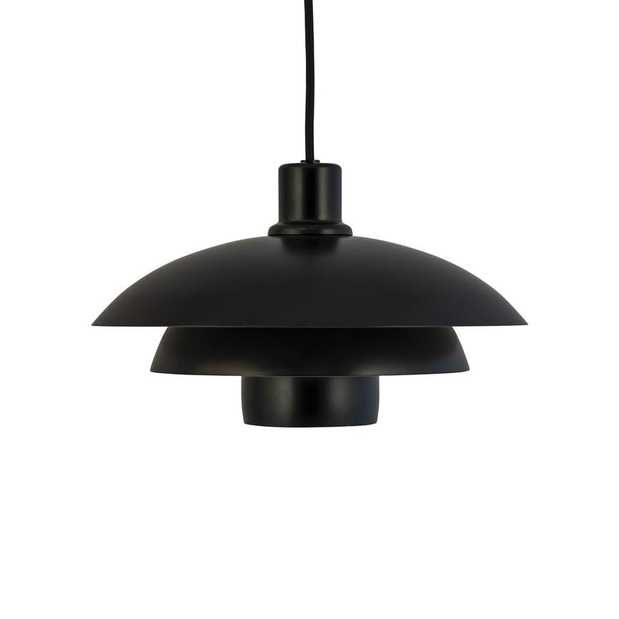 Dyberg Larsen Hängelampe Pendelleuchte Morph Schwarz Metall Ø 30 cm E27 Lampe - 5704709082330