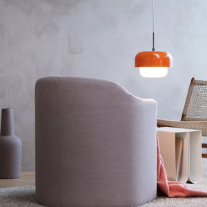 B-Ware Dyberg Larsen Hängeleuchte Pendelleuchte Haipot Orange Glas Metall Wohnzimmer