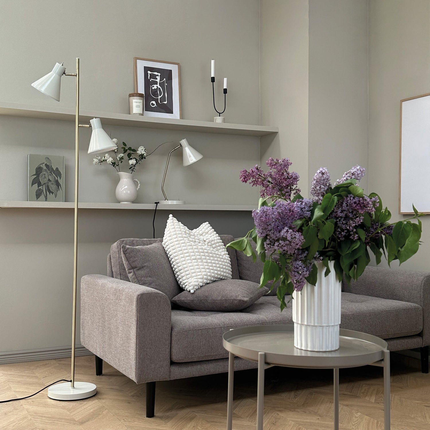 B-Ware Dyberg Larsen Stehlampe Leuchte Sleep Kittweiß Höhe 165 Cm Stahl - 5704709093329