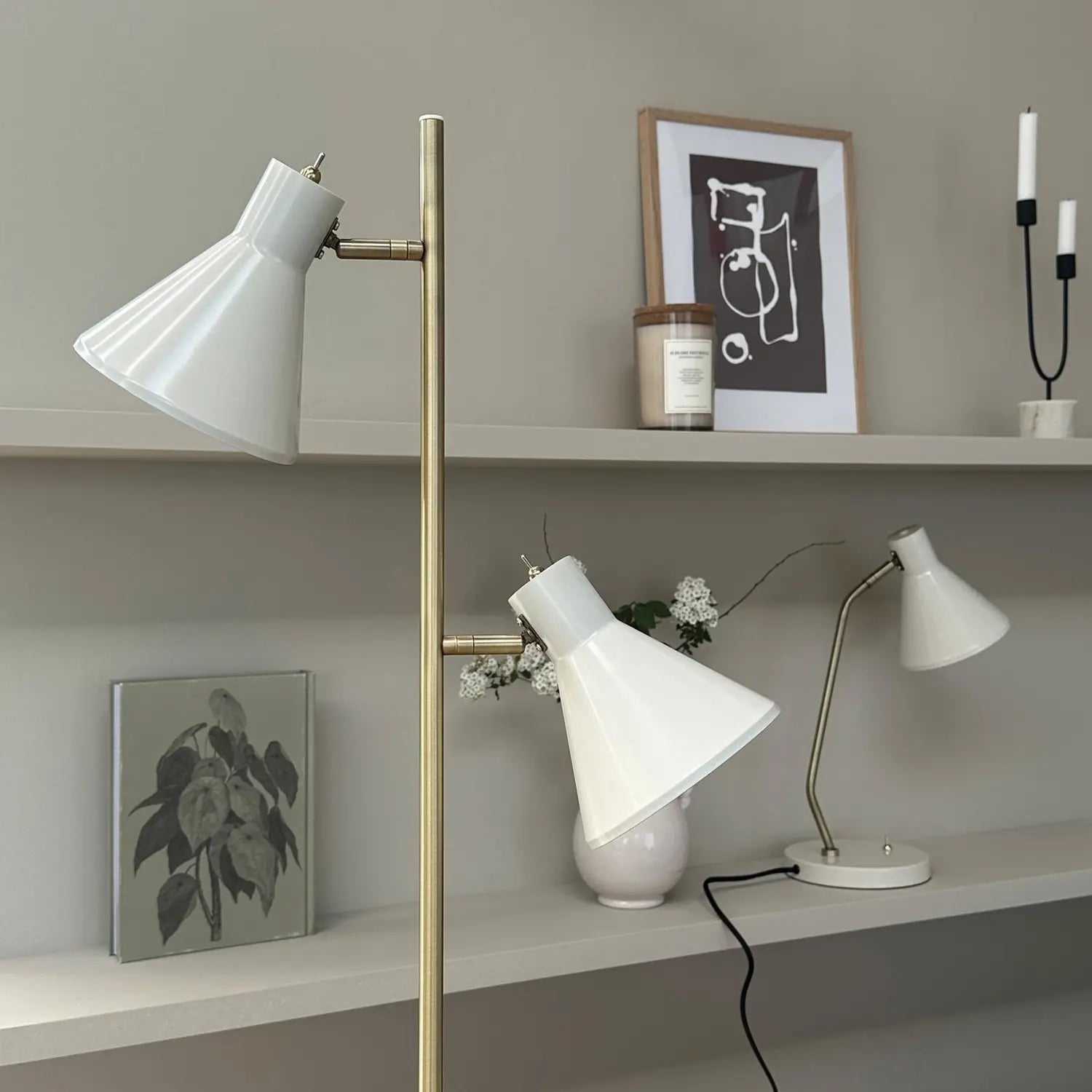 B-Ware Dyberg Larsen Stehlampe Leuchte Sleep Kittweiß Höhe 165 Cm Stahl - 5704709093329