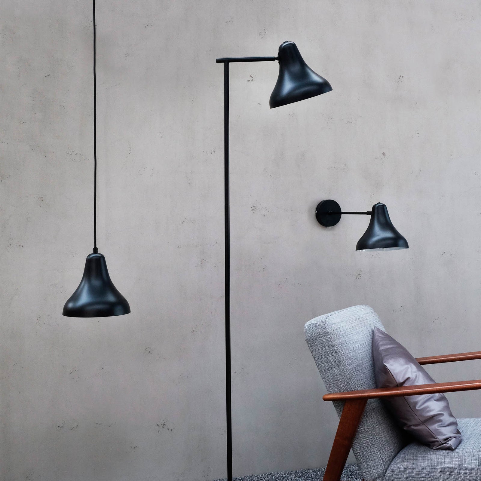 Dyberg Larsen Stehlampe Stehleuchte Tokyo schwarz Metall Innenbeleuchtung - 5704709071419