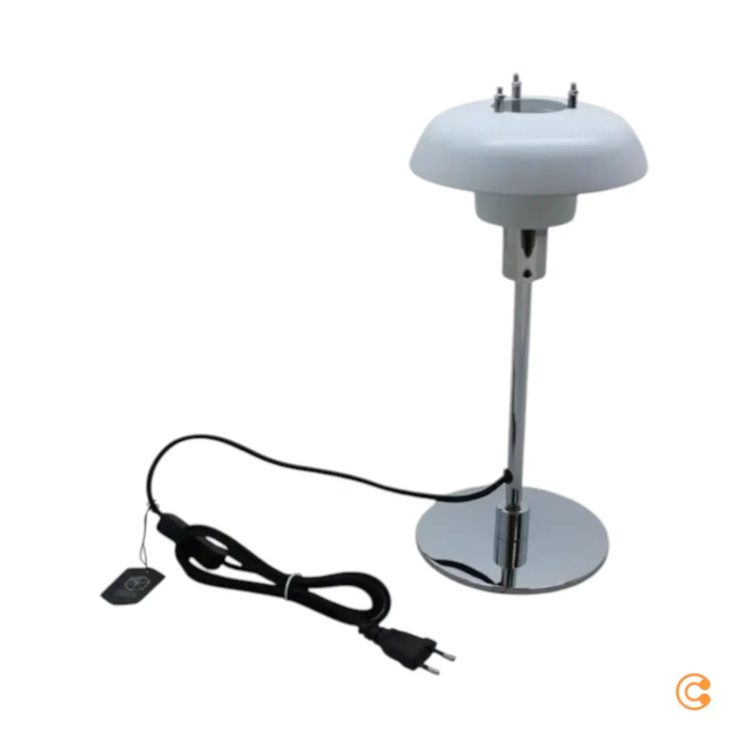 B-Ware Dyberg Larsen Tischlampe Leuchte Morph Weiß Chrom Höhe 35 Cm Siehe Text/Foto - 5704709082217