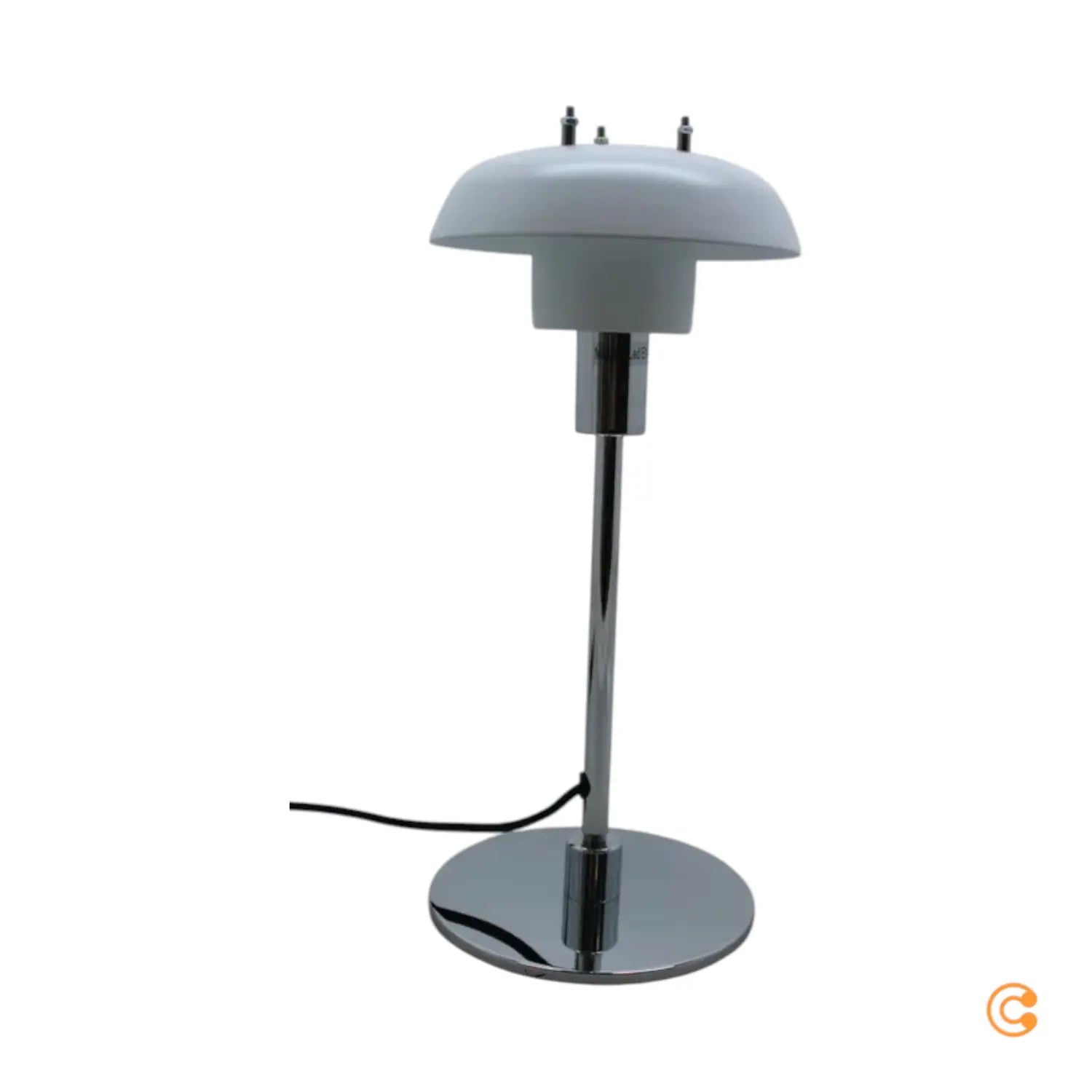 B-Ware Dyberg Larsen Tischlampe Leuchte Morph Weiß Chrom Höhe 35 Cm Siehe Text/Foto - 5704709082217