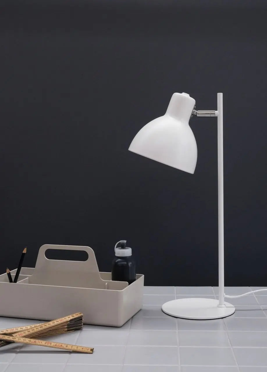 B-Ware Dyberg Larsen Tischlampe Tischleuchte Skagen Metall Weiß 50 Cm E27 Led - 5704709071365