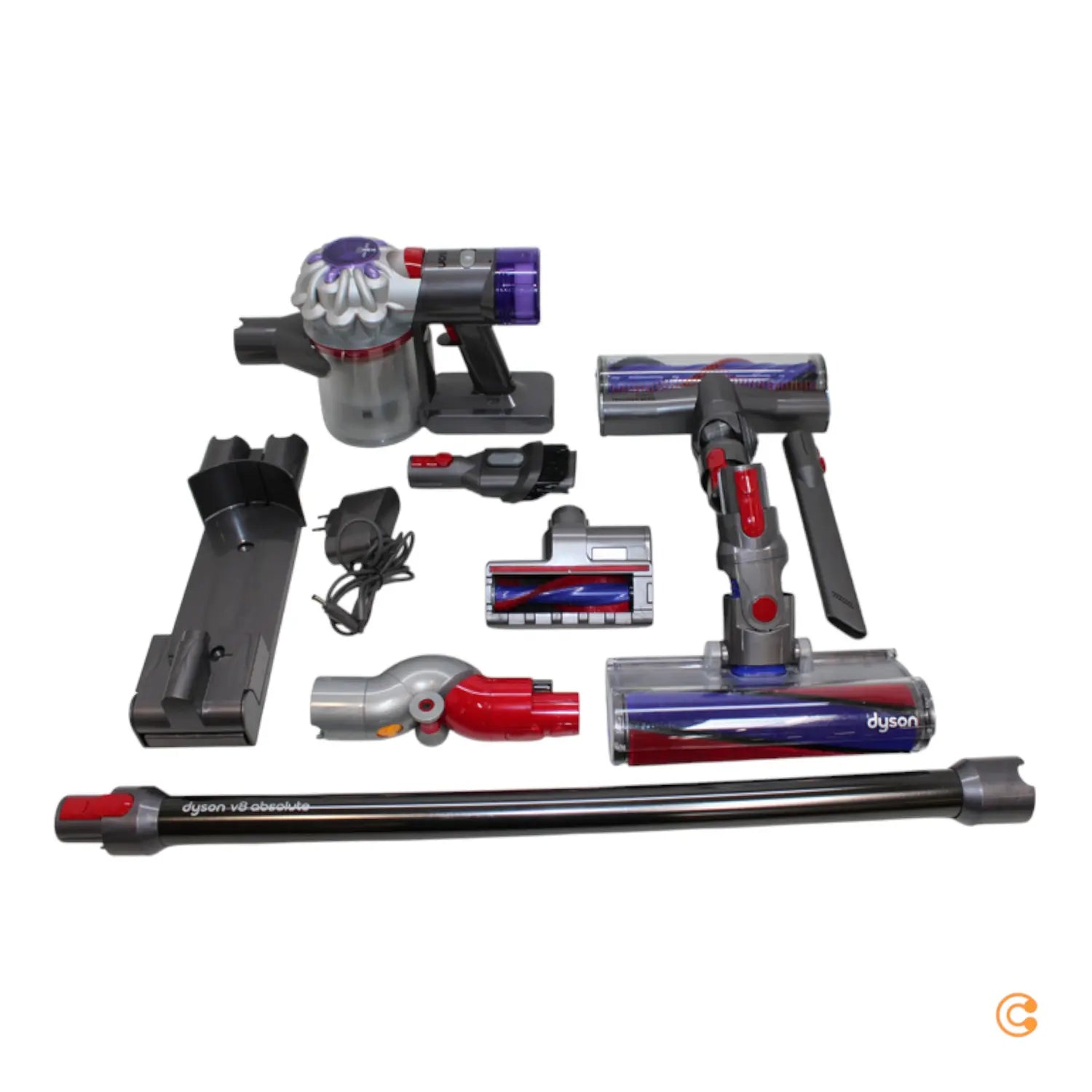 B-Ware Dyson V8 Absolute Staubsauger Handgerät Teppich Harter Boden Nickel Silber 0.54 L