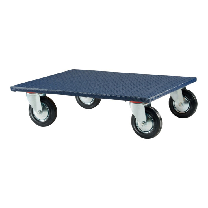 B-Ware E/D/E Möbelroller Transportwagen 600x500mm 500kg Vollgummi 125 Mm 2 Stück - 4053569790543