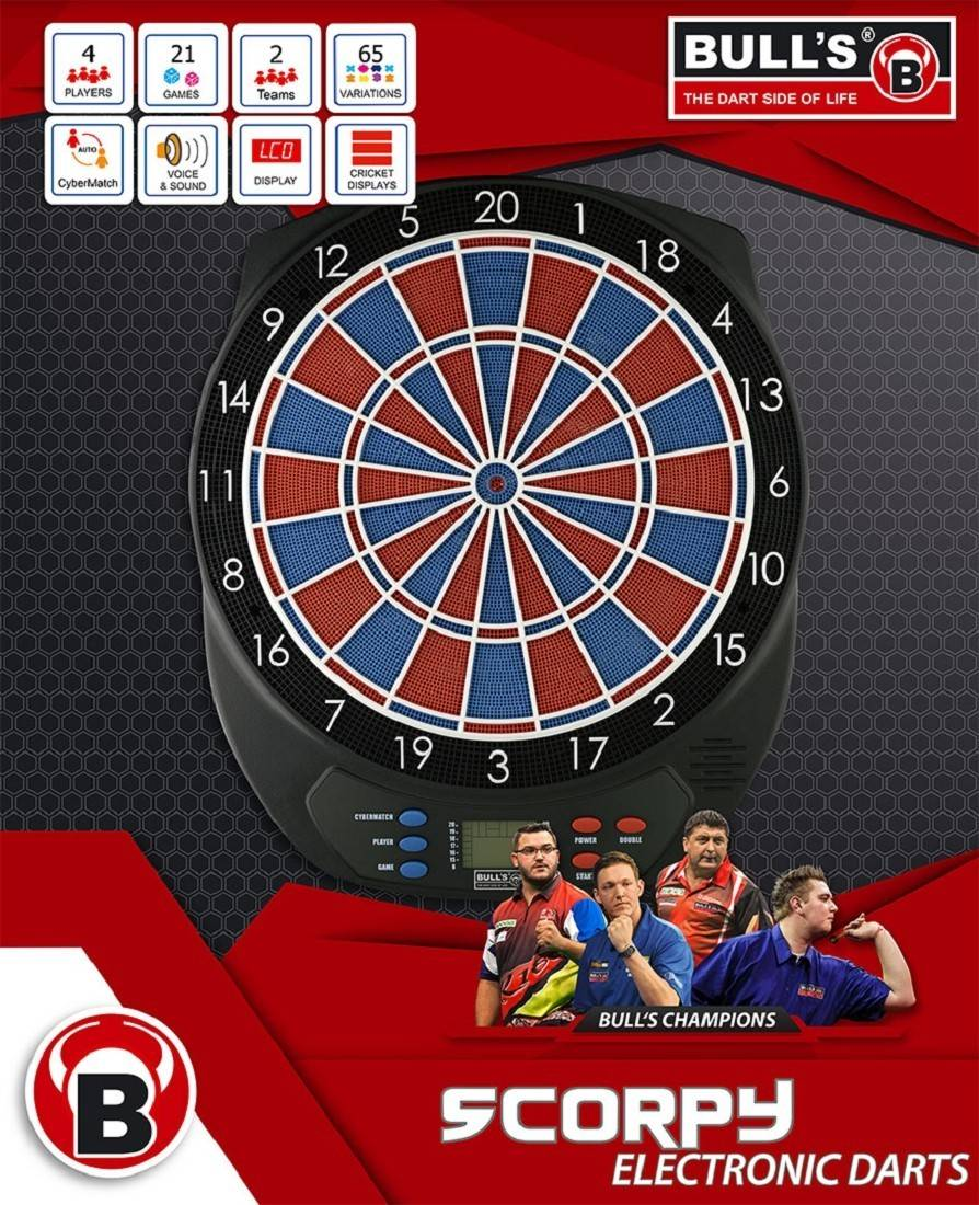 B-Ware Bull's E Dart Scorpy Zweiloch Dartscheibe Dart Darts E Dartboard Siehe Text/Foto - 4022847679634