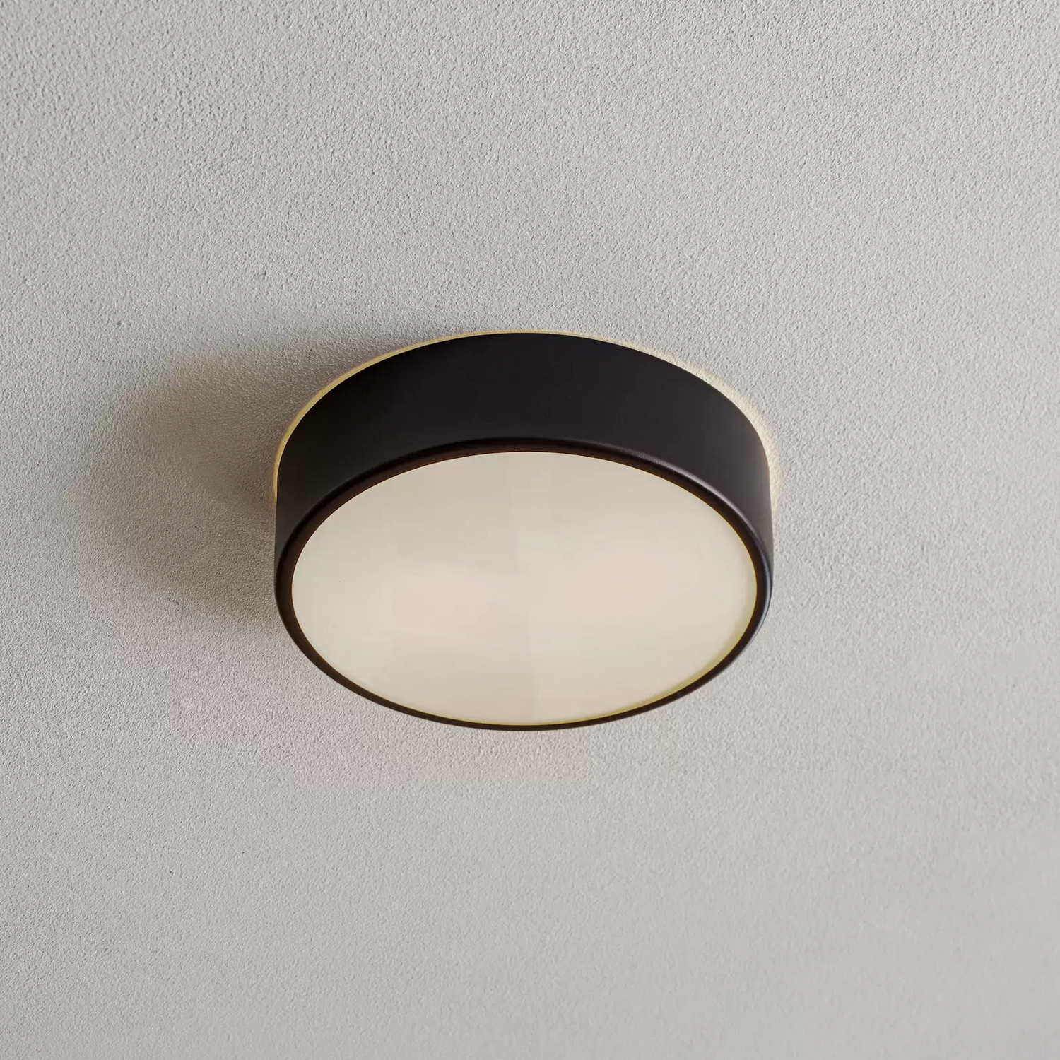 Plafonnier Cleo 300 IP54 Ø 30 cm noir, lampe de salon