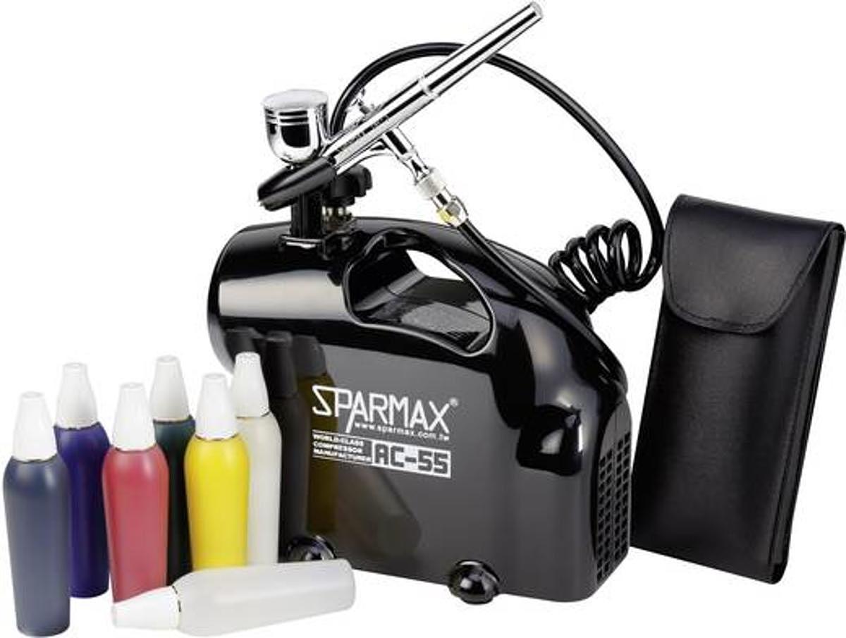 Sparmax Airbrushset Sk 55 Kompressor Airbrushpistole Komplett Set Lackierpistole B-Ware