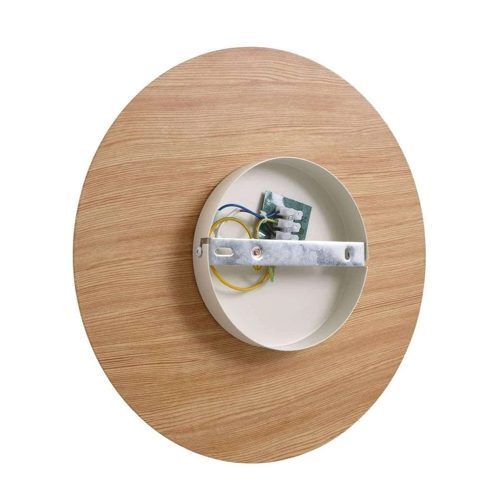 B-Ware Lindby Wandleuchte Zain Wandlampe Leuchte Lampe Holzfarben Weiß Glas ø 33 Cm G9