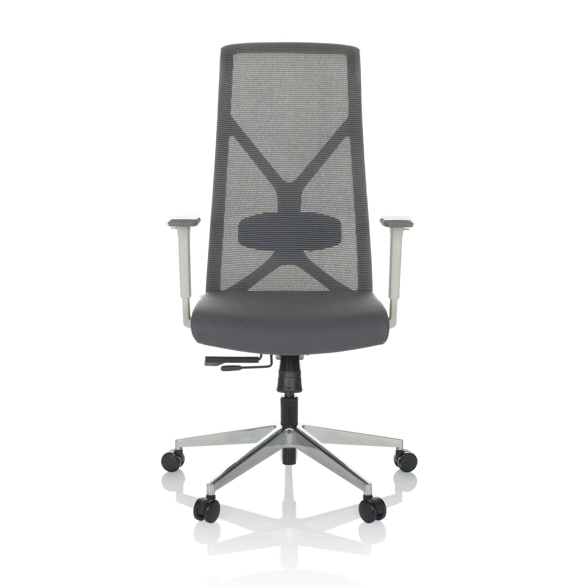 hjh OFFICE Drehstuhl Bürostuhl Schreibtischstuhl AZURRO WHITE Netzstoff grau - 4064323035985