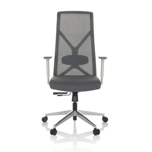 B-Ware hjh OFFICE Drehstuhl Bürostuhl Schreibtischstuhl AZURRO WHITE Netzstoff grau