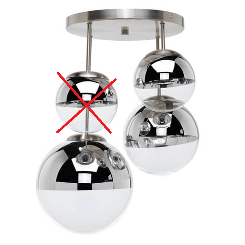 Lindby Deckenleuchte Deckenlampe Lampe Leuchte Ravena  Vierflammig Unvollständig B-Ware