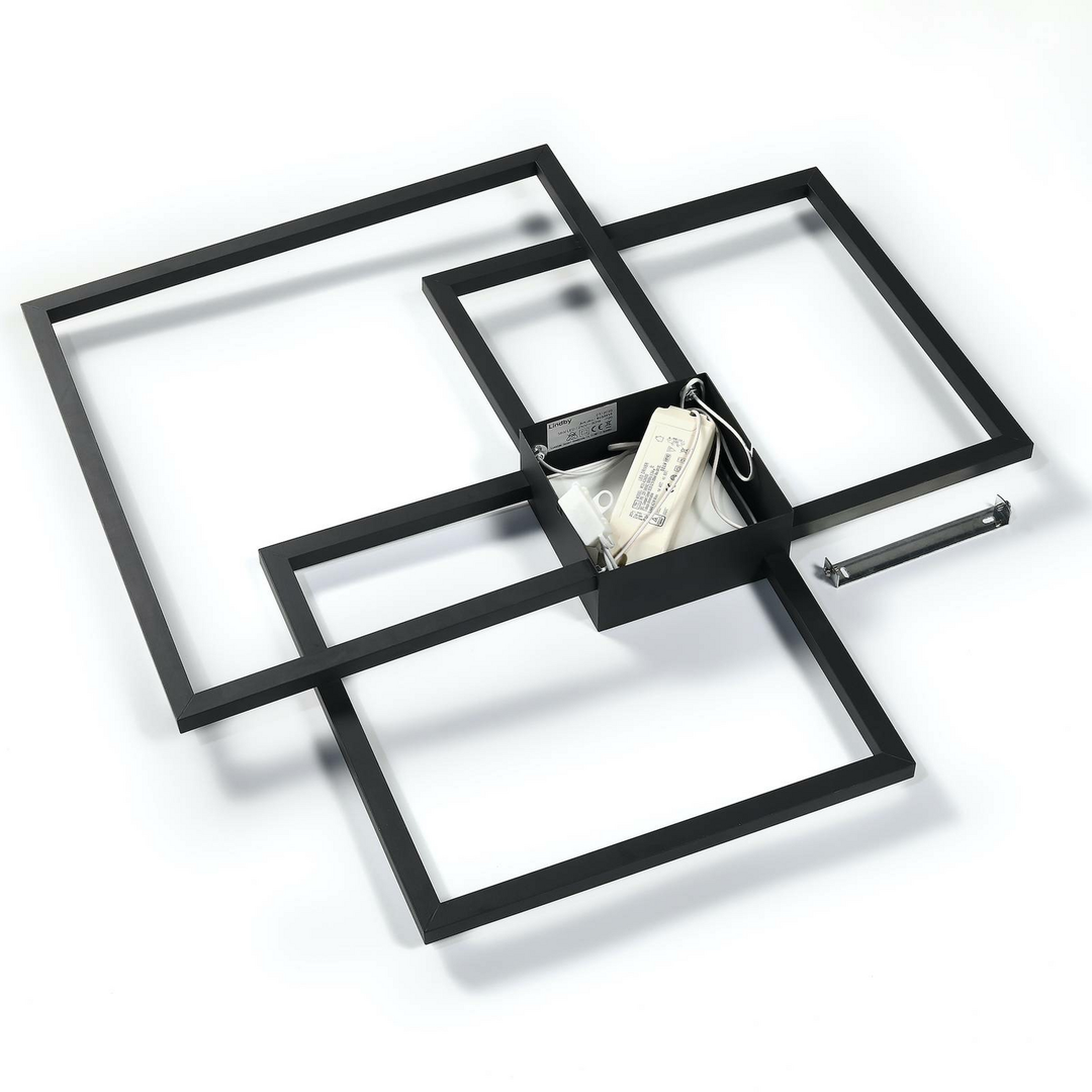 Lindby Duetto LED-Deckenlampe Deckenlampe Deckenleuchte Leuchte anthrazit 38 W