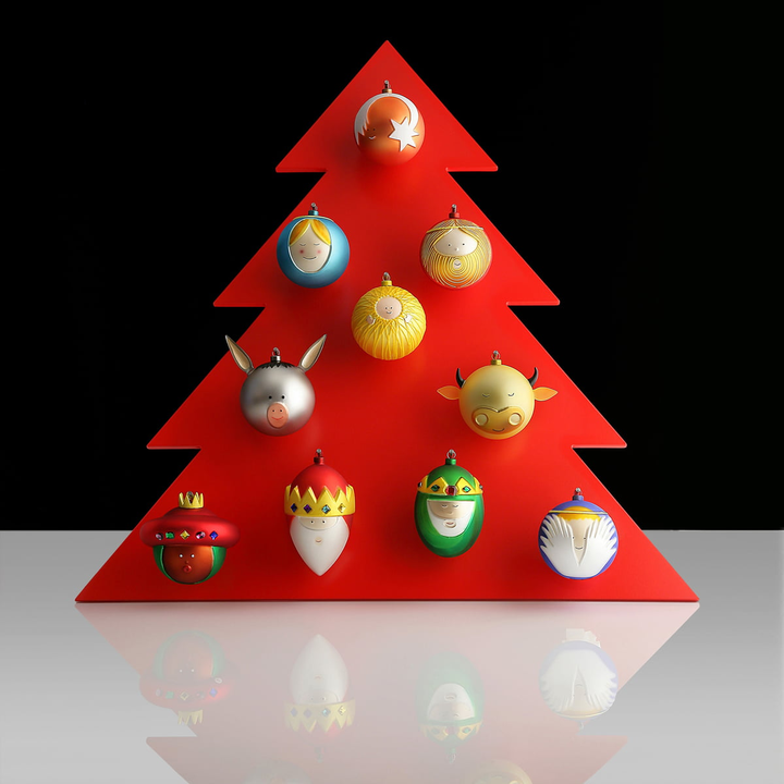Alessi Christbaumkugel Jesuskind Weihnachtskugel Glas Dekoration 3 Stück B-Ware